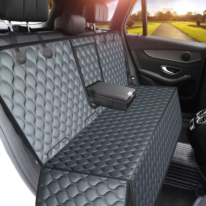 URPOWER غطاء مقعد السيارة للكلاب من URPOWER للمقعد الخلفي - واقي مقعد السيارة المقاوم للماء لمقعد الأطفال والحيوانات الأليفة، أغطية مقاعد غير قابلة للانزلاق للسيارات الكبيرة والشاحنات - Image 2